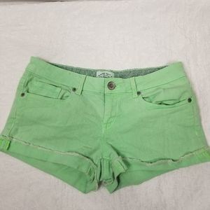 Aeropostal neon green mini short size 5/6